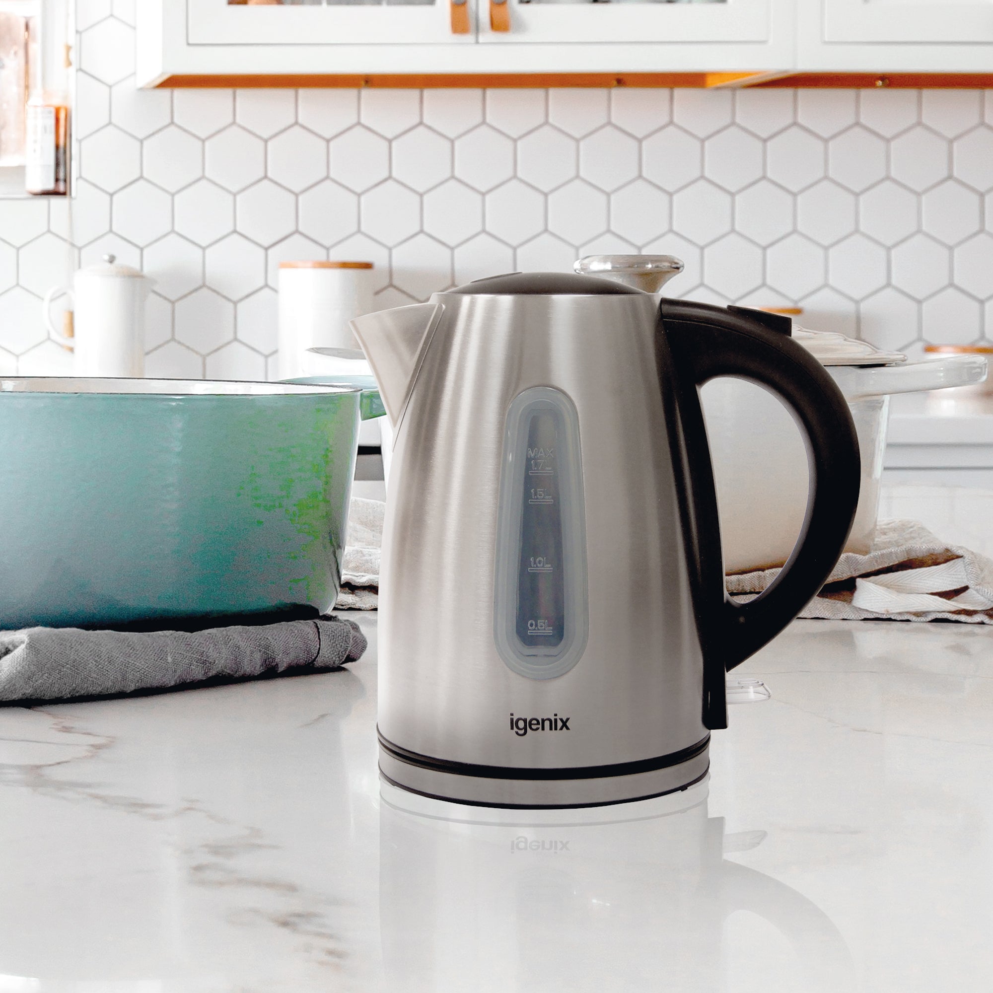 1.7 Litre Cordless Jug Kettle 3000W Stainless Steel