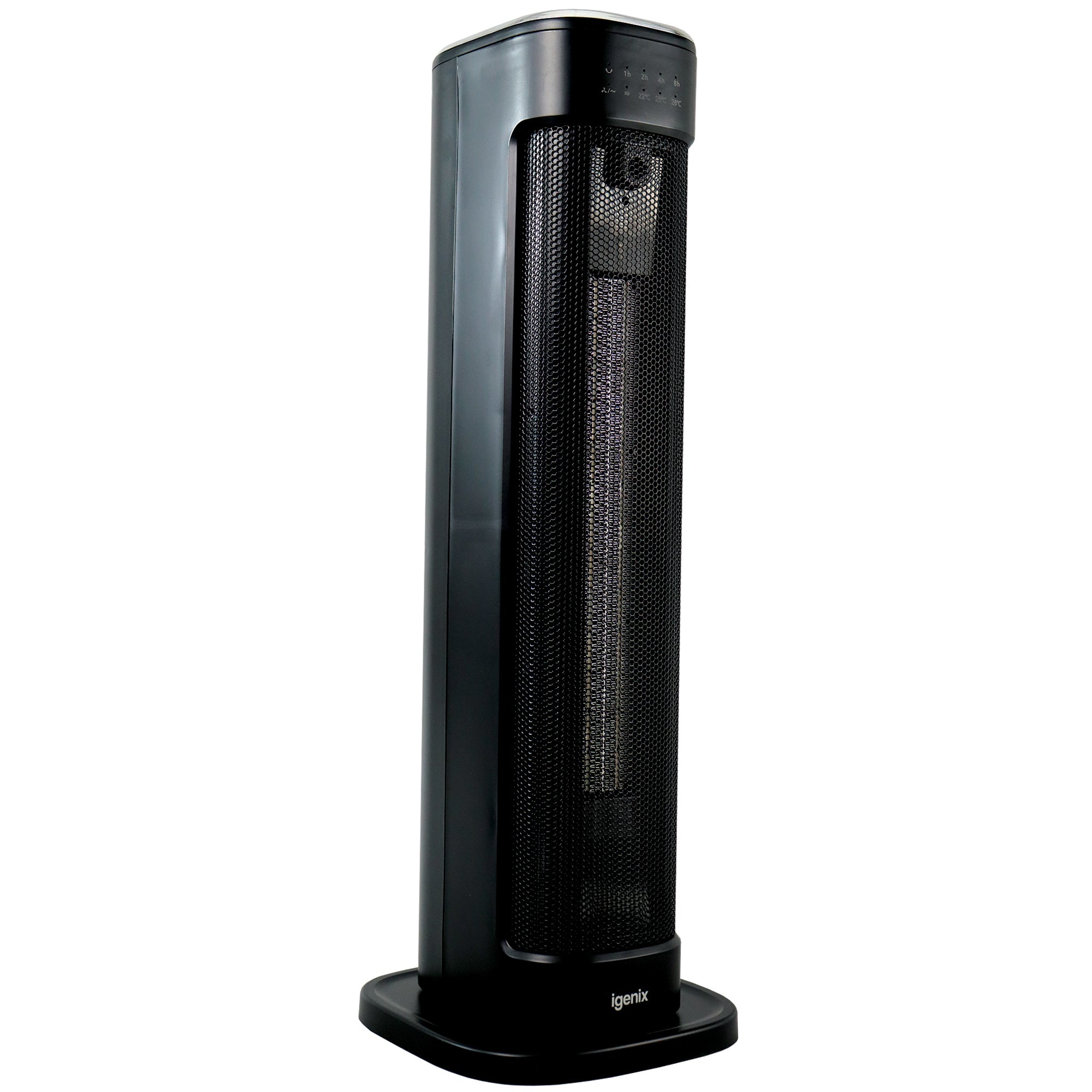 Oscillating Tower Fan Heater With 3 Heat Settings, Black