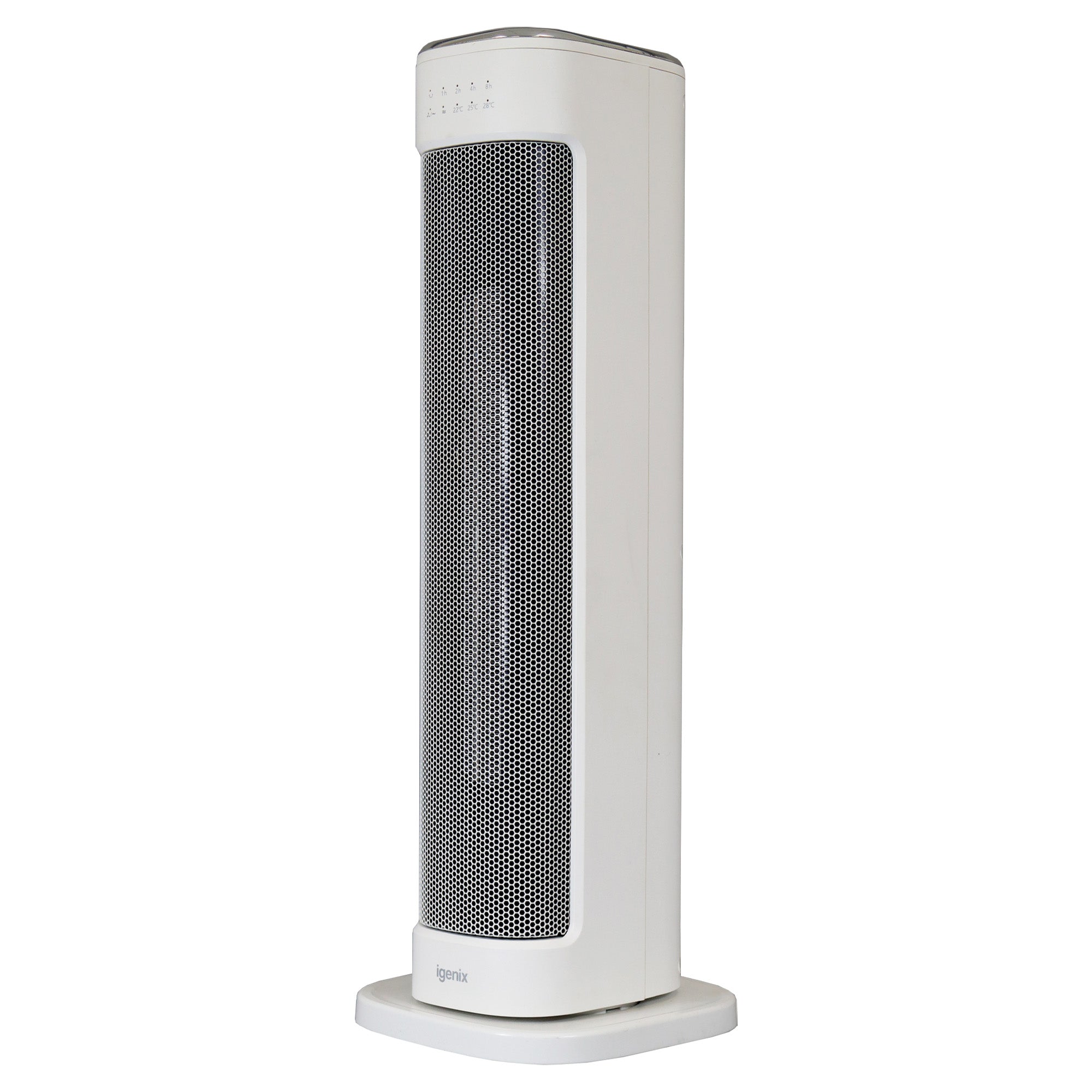 Oscillating Tower Fan Heater With 3 Heat Settings, White