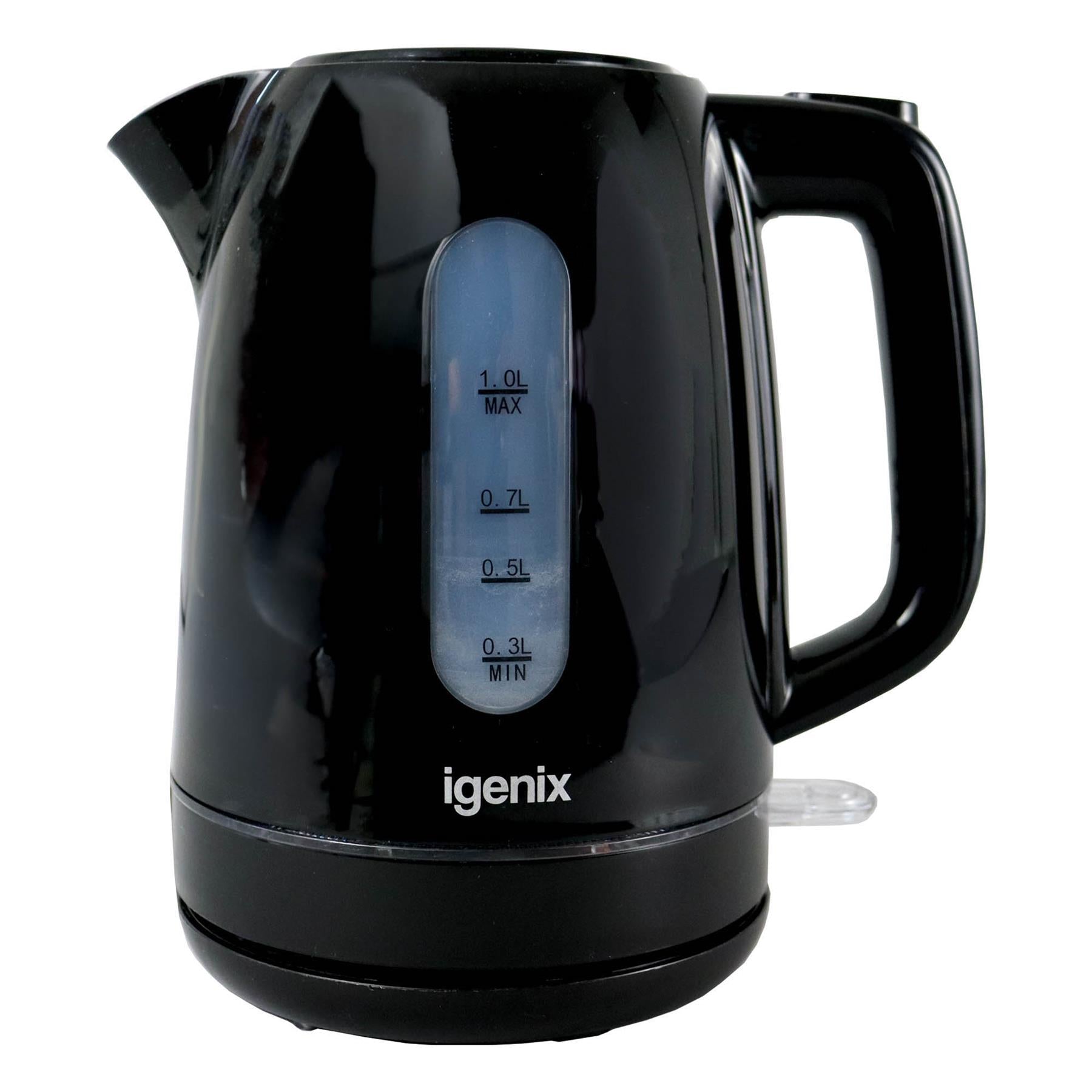 1 Litre Cordless Jug Kettle, 2200W, Black