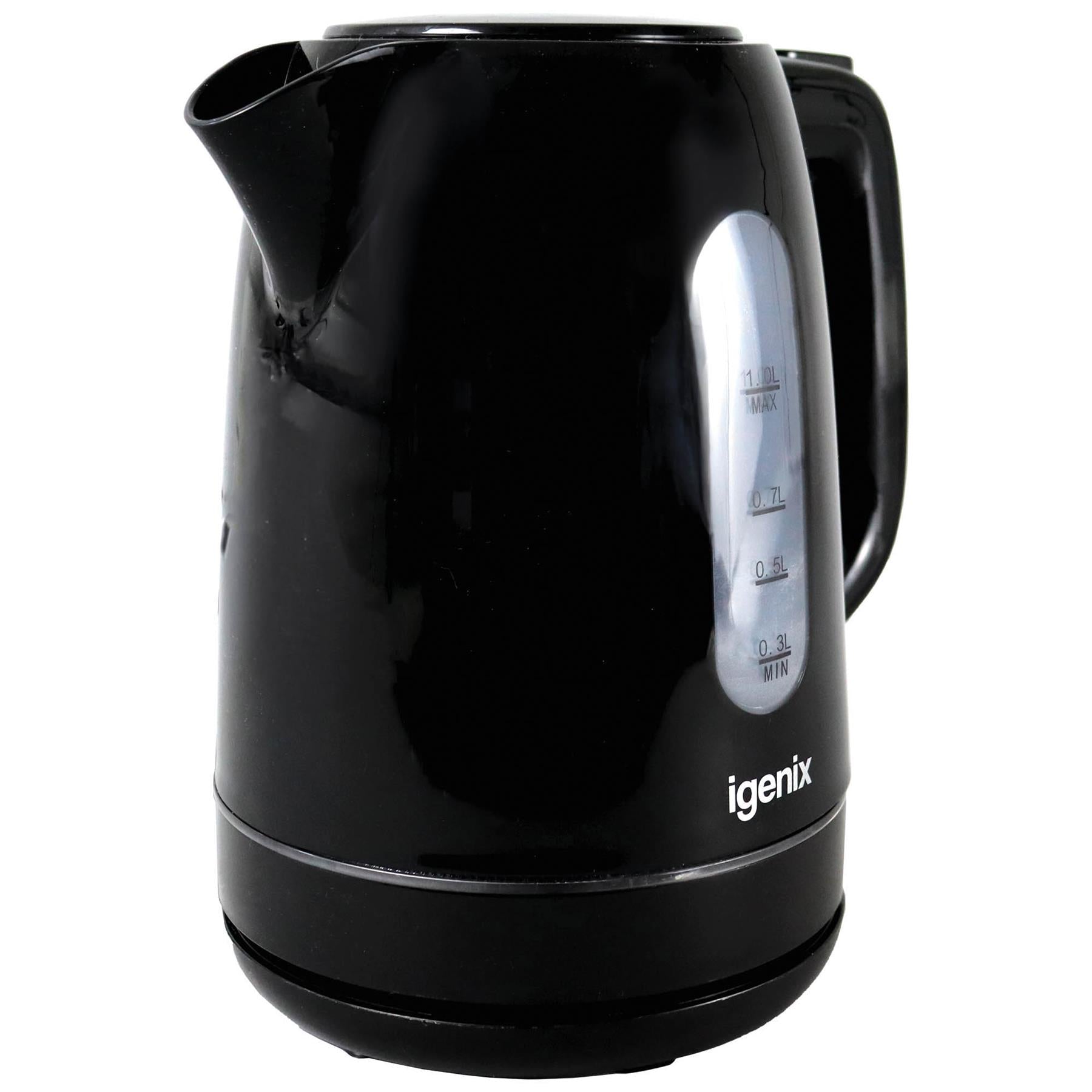 1 Litre Cordless Jug Kettle, 2200W, Black